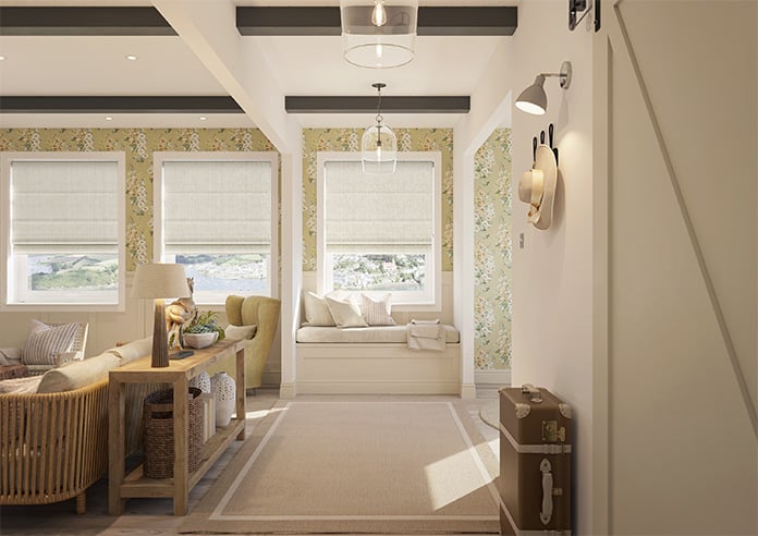 Teine, White Opal - Motorised Roman Blind - Image 8